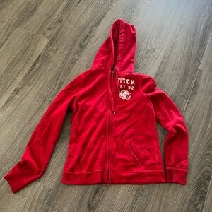 Abercrombie & Fitch Red Hoodie Size L